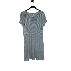 Faherty Womens Sanibel Dress Small Striped Button‎ Down In Back Nautical Pockets